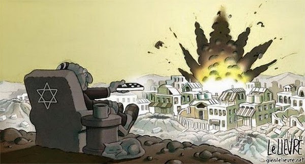 remote control bombing of Gaza